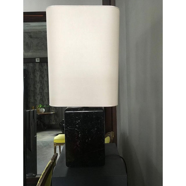 Contemporary Italian Black Marble Table Lamp by Dimore Di Lucia Valzelli For Sale - Image 3 of 18