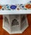 Indian Marble Inlaid Coffee Tabletop 24 Inches With Lattice Art Pedestal For Sale - Image 3 of 5