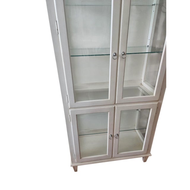 Ethan Allen Late 20th Century Ethan Allen Curio Cabinet Swedish Home Display Hutch Shelf China Cabinet For Sale - Image 4 of 12