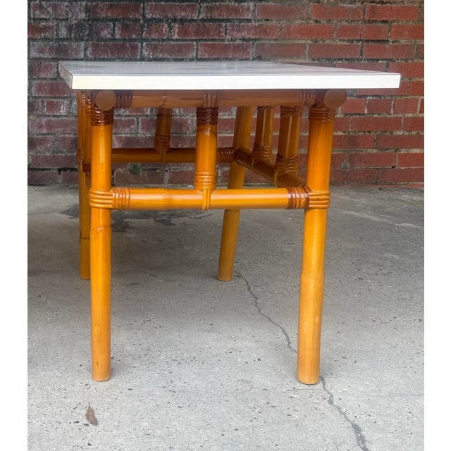 Mid - Century John Wisner for Ficks Reed Style Rattan Side Tables - A Pair For Sale In Mobile - Image 6 of 8