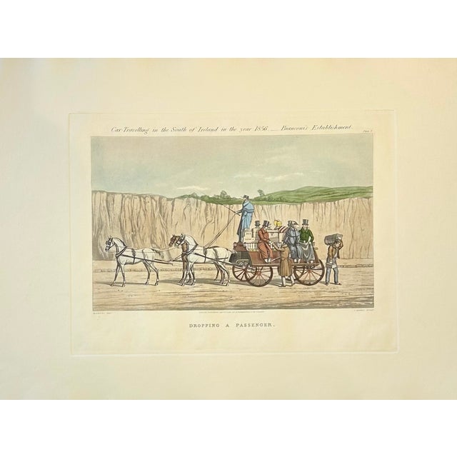 Car traveling in the south of Ireland, 1856 Bianconi’s Establishment. Aquatint on paper. Published by A. Hayes & drawn by...