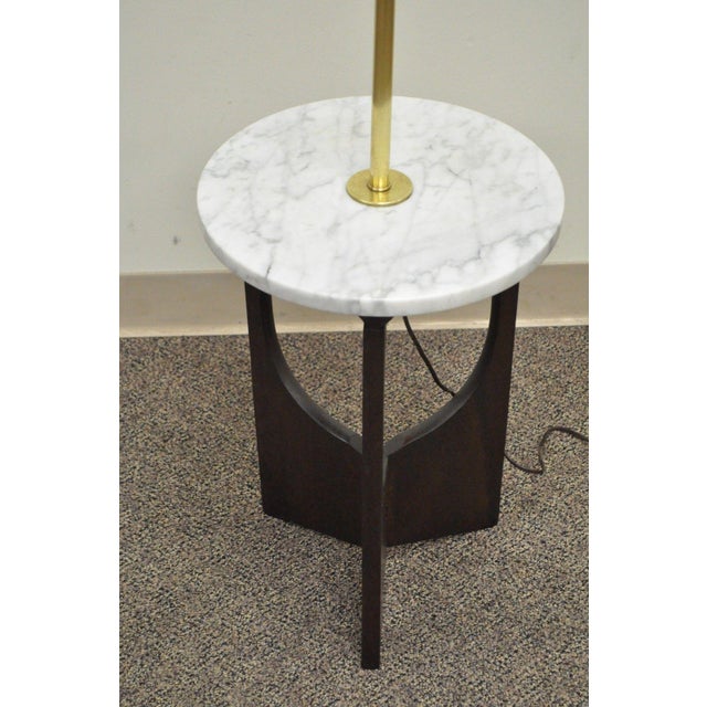 Vintage Mid Century Italian Modern Marble Walnut Brass ...