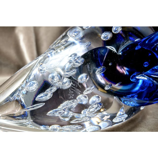 1970s Vintage Italian Murano Signed Colored Glass Animalier Sculpture, 1970s For Sale - Image 5 of 6