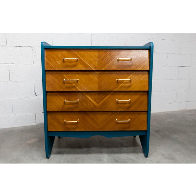 Blue Vintage Scandinavian Chest of Drawers, 1960s For Sale - Image 8 of 18