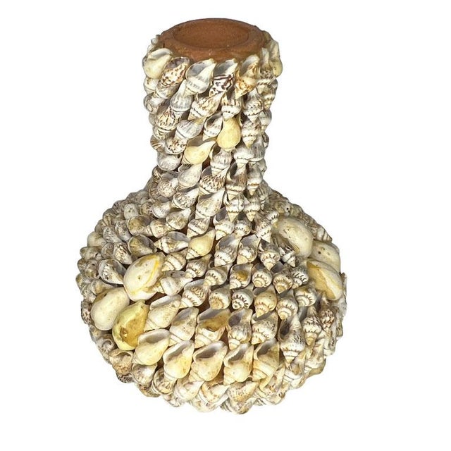 Vintage Shell-Encrusted Bud Vase For Sale In Oklahoma City - Image 6 of 7