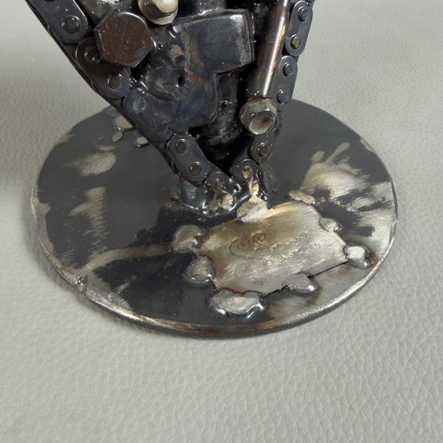 Black Simon Saronni, Heart Sculpture, 2025, Recycled Art Metal For Sale - Image 8 of 15