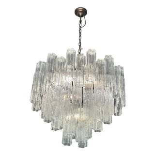 Transparent Tronchi Murano Glass Brunish Chandelier by Simoeng For Sale