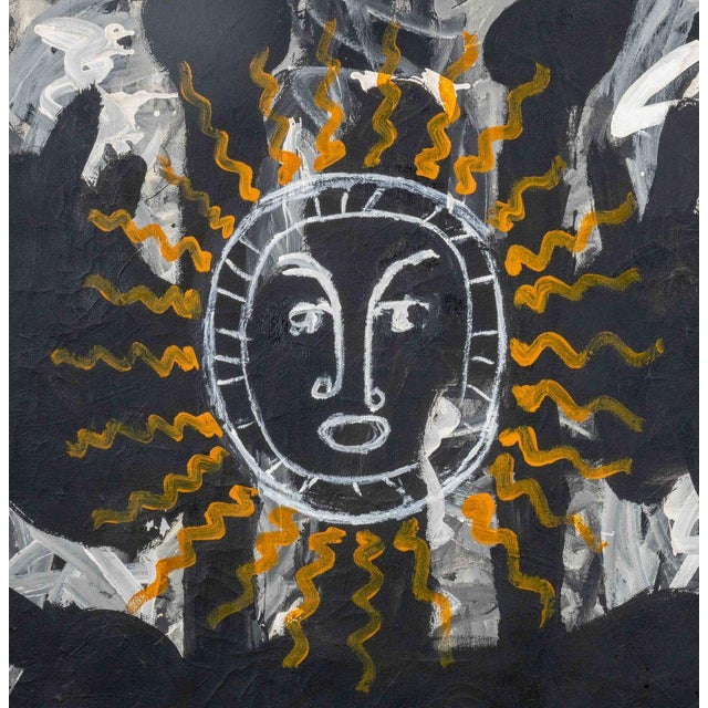 Walter Gaudnek (Czech, 1931-2022), "Alice's Sun God", Oil on Canvas, 1969, signed and dated lower right, titled with...