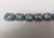 Vintage Signed Napier Book Piece Silvertone & Faux-Aquamarine Link Bracelet For Sale In Philadelphia - Image 6 of 9