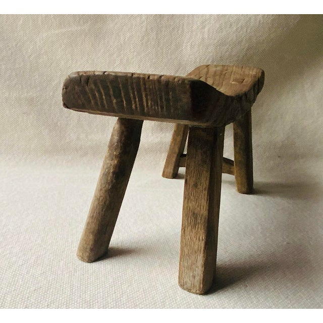 Late 19th Century Rustic Farmhouse Style Hand Hewn Bench For Sale - Image 10 of 11