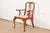 Queen Anne Henkel Harris Queen Anne Solid Cherry Wood Armchair or Dining Captain Chair For Sale - Image 3 of 11