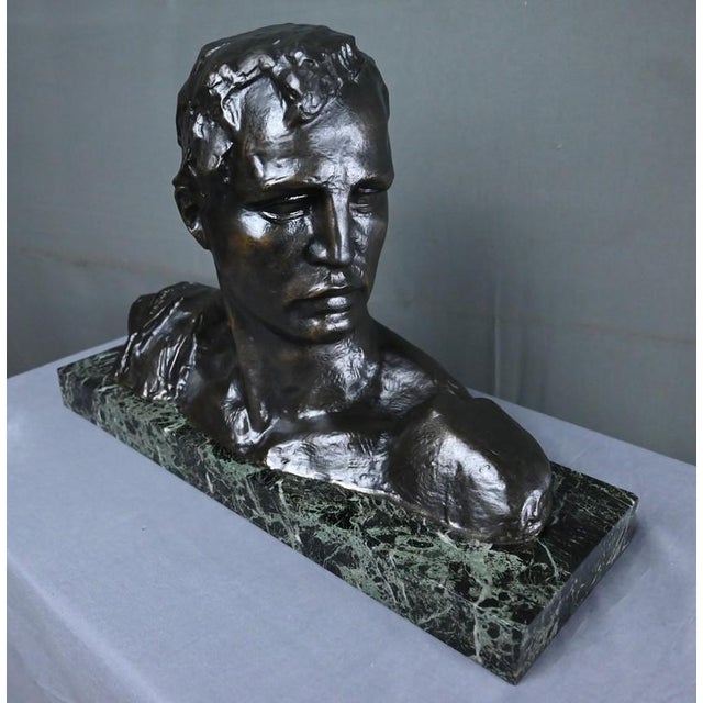 Victor Demanet, Bust of a Man, 20th Century, Bronze For Sale - Image 6 of 18