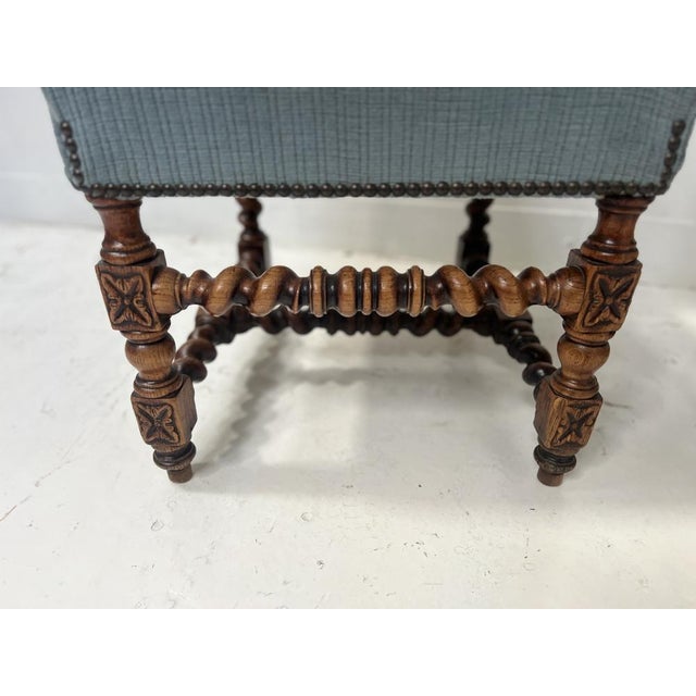 19th Century Louis XIII Twisted Oak Chairs, Set of 2 For Sale - Image 3 of 12