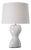 Thomas O'Brien by Visual Comfort Signature Misaki 28" Table Lamp in Veiled White with Linen Shade For Sale