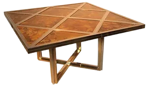 Square Italian Brass & Steel Table by Romeo Rega for Metalarte, 1970s