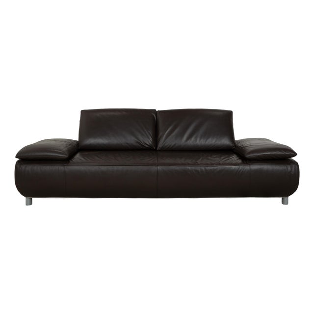 Volare 3-Seater Sofa in Dark Brown Leather from Koinor For Sale