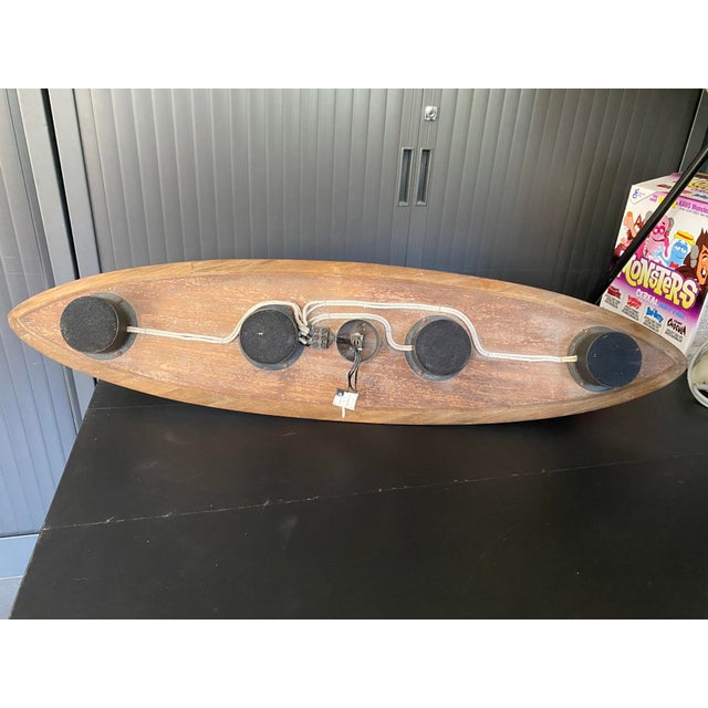 Vintage Scandinavian Surf Teak and Frosted Glass Ceiling Lamp in the style of Goffredo Reggiani, 1970s For Sale - Image 13 of 17
