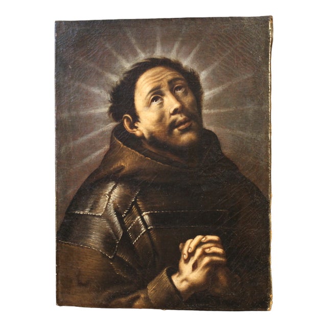 Italian Artist, Ecstasy of Saint Francis, 1780, Oil on Canvas For Sale