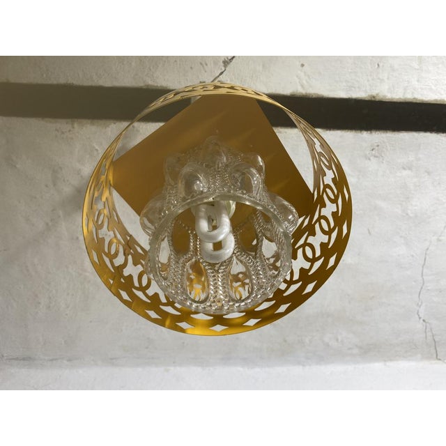 Metal Vintage Space Age Hanging Lamp, 1970s For Sale - Image 7 of 17