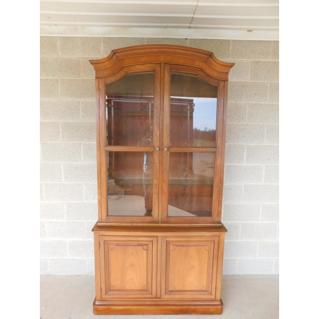 Kindel Regency Style Lighted China Cabinet Belvedere Finish 44"w For Sale - Image 12 of 12