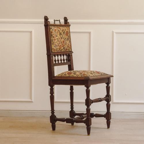 Gründerzeit Historicism Style Chairs in Oak with Tapestry Upholstery, 1890, Set of 6 For Sale - Image 14 of 18