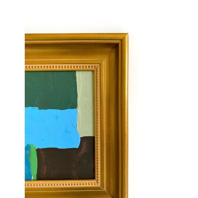 Abstract "Above Ground" 2026 Mini Painting With Vintage Frame by Jessalin Beutler For Sale - Image 3 of 3
