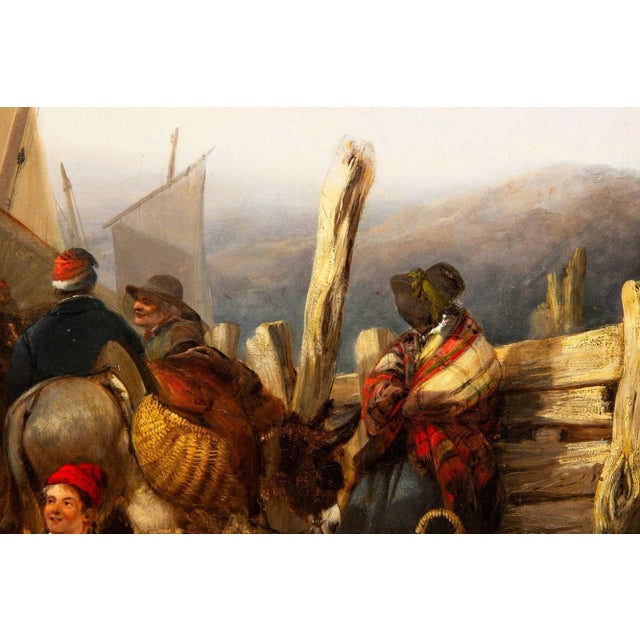 Blue English Antique Landscape Oil Painting “Start of the Day” by William Shayer Sr. For Sale - Image 8 of 12