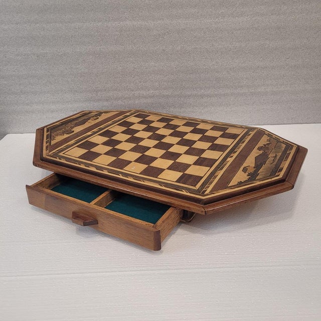 Arts & Crafts Chess Game in Carved Wood, England, 1890s For Sale - Image 5 of 18