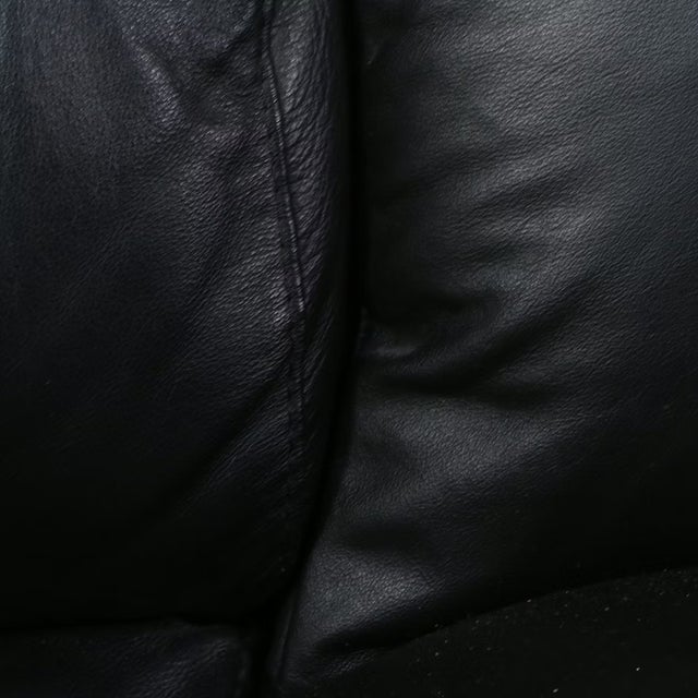 2020s Nicoletti Modern Black Leather Sofa For Sale - Image 5 of 8