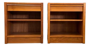 1960s Danish Modern Teak Nightstands by Jesper - A Pair