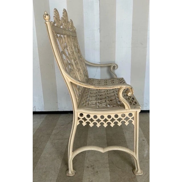 Late 19th Century Late 19th Century Philadelphia Cast Iron Bench Signed William Adams For Sale - Image 5 of 11