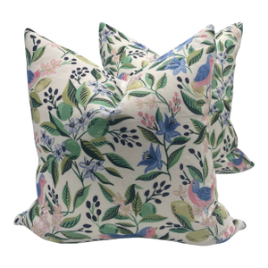 Floral Caitlin Wilson Citron Vert Pillows- A Pair
