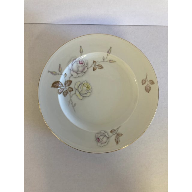 Traditional 1960s Johann Haviland Sweet Heart Rose Salad Plates Gilded Rim - Set of 6 For Sale - Image 3 of 8