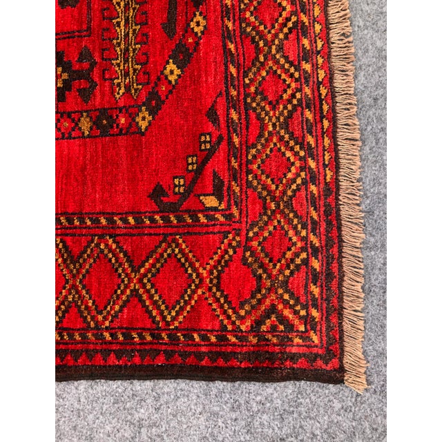 Details of this Beautiful Geometric Baluch Tribal Taimani Elephent Foot pattern Rug: Design: elephent foot filfa Size: 4'3...