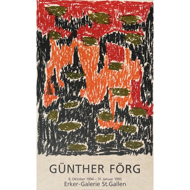 Günther FÖRG ERKER-GALERIE - ST. GALLEN 1994 original poster on white cardboard unsigned and not numbered 36.2 x 22.4 in...