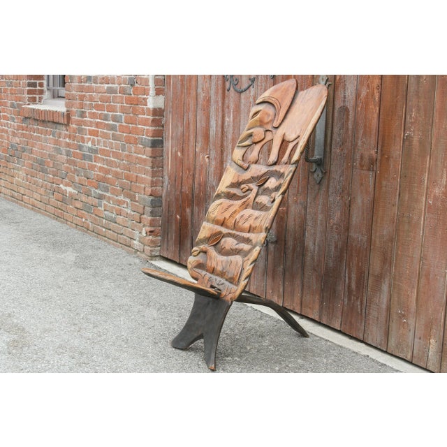 Late 20th Century African Tribal Elephant Chair For Sale In Los Angeles - Image 6 of 13