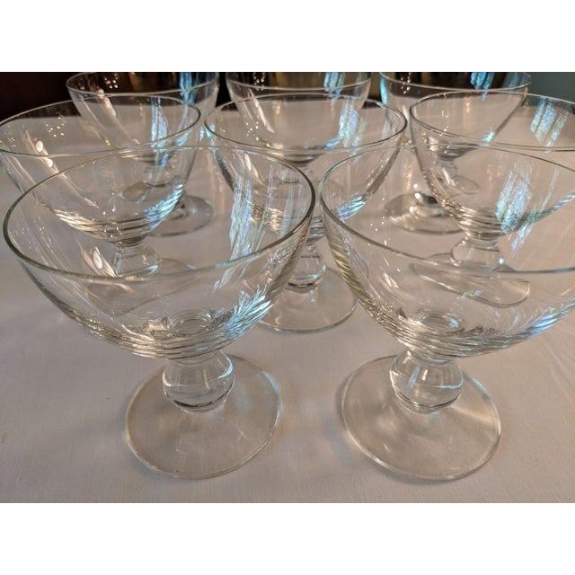 Late 20th Century Glass Dessert Coupes, Set of 4 - Two Sets Available For Sale - Image 9 of 11