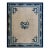 1890s Ivory Blue Open Antique Chinese Peking Dragon Carpet 10'2"x12'8" Wool Rug For Sale