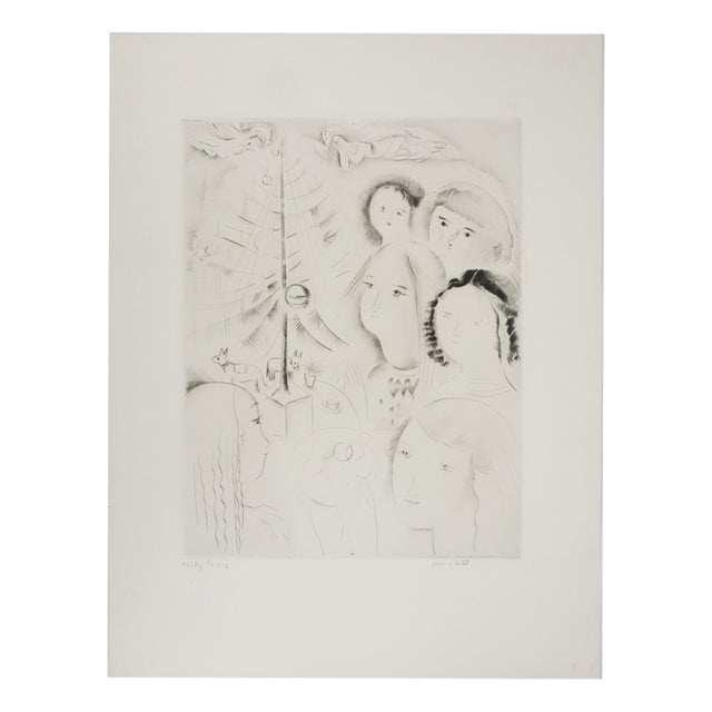 Mily Possoz, The Christmas Tree, Original Signed Engraving For Sale