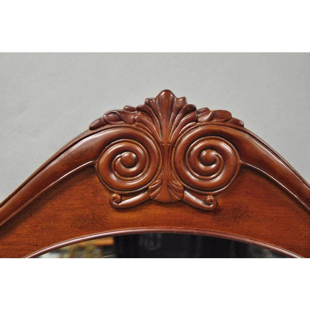 Bombay Company Cherry Wood Victorian Style Standing Cheval Mirror With Drawer For Sale - Image 4 of 18