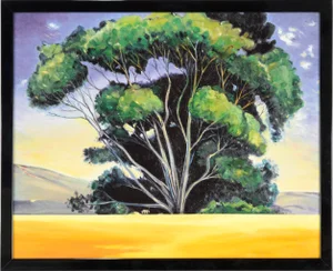 1960s "San Gregorio Sun Up" Landscape Oil Painting by Vern Hansen, Framed