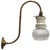 Gold German Holophane Glass Brass and Enamel Converted Gas Wall Lamp, 1910s For Sale - Image 8 of 8