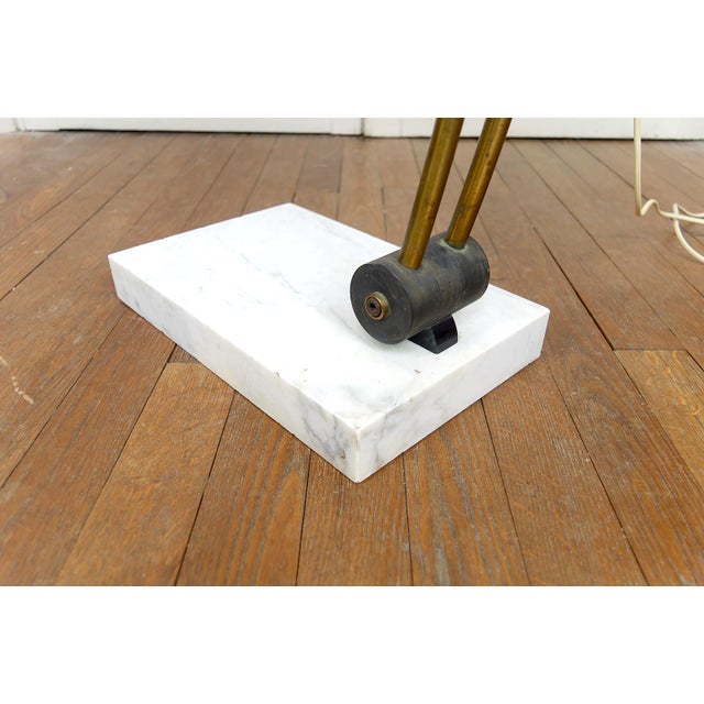 Adjustable Arc Floor Lamp in Marble, Brass and Acrylic Glass, Italy, 1970s For Sale - Image 10 of 18