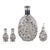 Liqueur Set with Pierced Sterling Silver Overlay, Set of 14 For Sale - Image 9 of 12