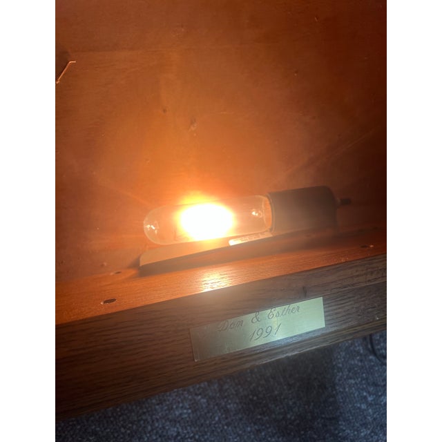 Cyber Monday Flash Sale - 1990s Howard Miller 61st Anniversary Grandfather Clock in Solid Oak – Pristine One-Owner For Sale - Image 11 of 12