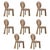Mary II Dining Chairs with Wood or Lacquered Legs by Ottiu, Set of 8 For Sale - Image 10 of 10