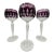 Waterford Crystal Gorgeous Clarendon Amethyst Purple Wine Goblets - Set of 3 For Sale