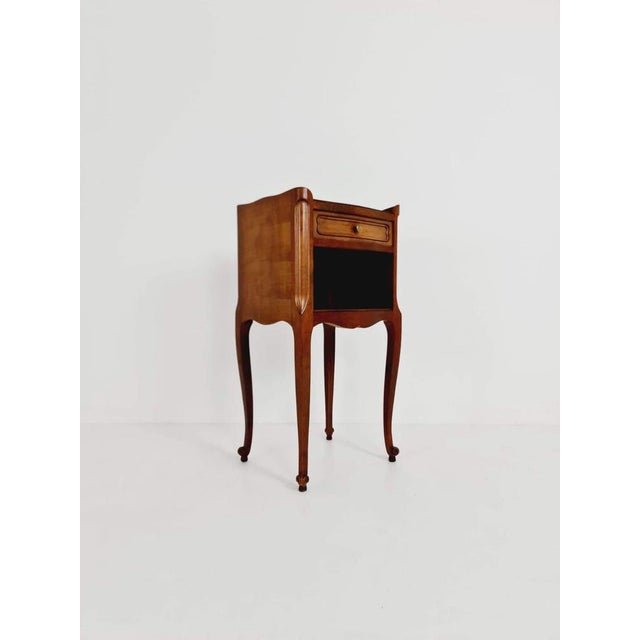 Art Deco French Oak Bedside Table, 1960s For Sale - Image 11 of 11