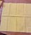 Set of 8 yellow linen placemats (12 x 18) and napkins (18 x 18) with white stitched borders and inset. New