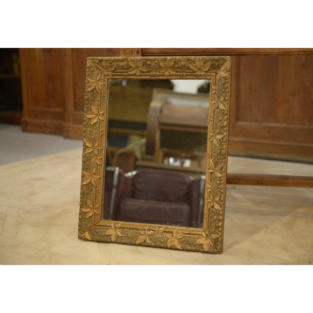 19th Century Mirror in Wood and Stucco with Vegetal Decoration For Sale - Image 5 of 7